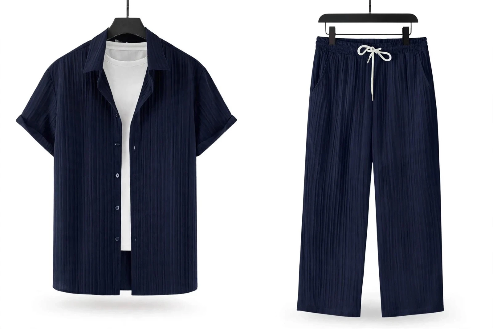 Heren zomerset navy blauw | shirt + broek | NIEUW 